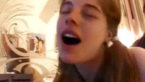 French amateur teen GF anal fuck with facial