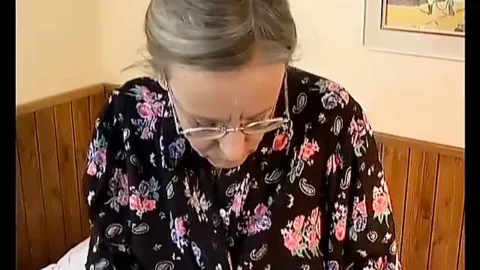 busty hairy granny enjoys her first anal sex