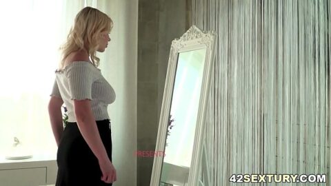 Busty blonde loves deep anal sex