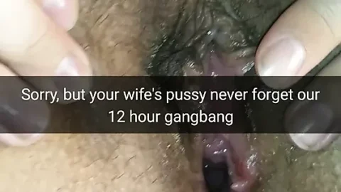Wife’s gaping pussy after 12 hour BBC gangbang! – Milky Mari