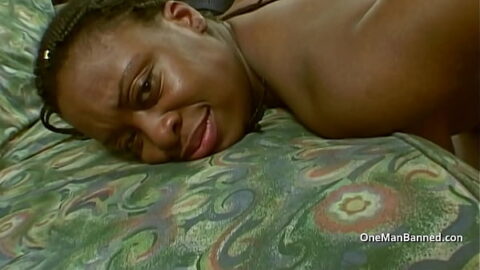 Hot black woman in high heels tries anal sex