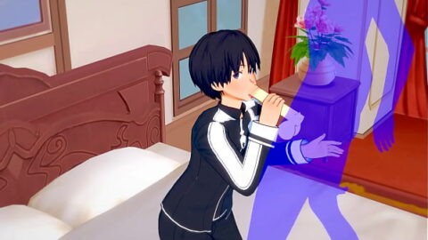 Art Online Yaoi – Kirito sucking dick & anal sex with creampie