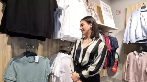 A Pretty French Girl Gets Anal Fucked In A Fitting Room By Two Of Her Brother’s Friends !!!
