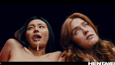 Real Life Hentai – Jia Lissa and Rae Lil Black fucked all the way through by alien monster
