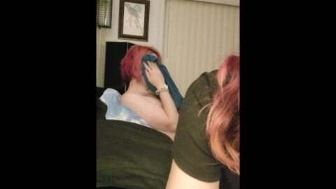 Teen cums fast in milf’s ass. Too horny to hold it!