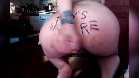 Raven Grey Gapes her ass with toys