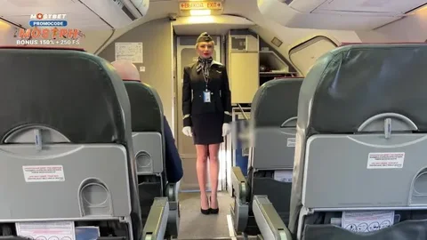 Married Flight Attendant Fucks with Pilots During a Flight in all Holes