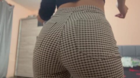 cute Colombian girl masturbating in tight pants