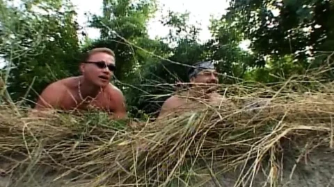 A naughty teen double penetrated on vacation