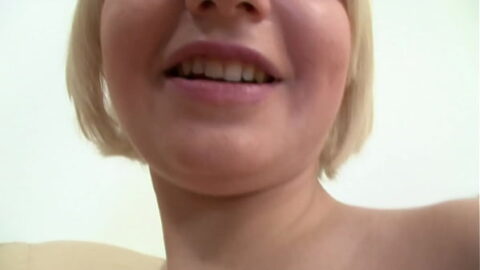 Beautiful stepsister with short hair and light eyes enjoys hardcore anal sex romp