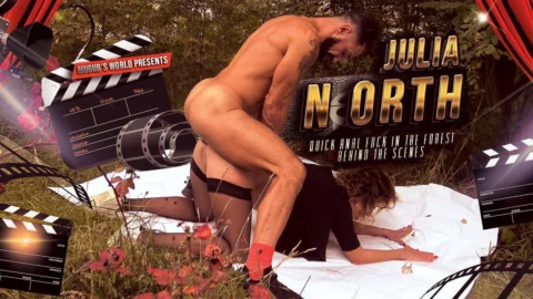 Behind the Scenes of Nympho Wife Julia North Quick Anal Fuck in the Forest