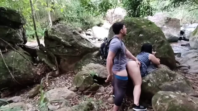 FINAL PART. I REALLY ENJOY FUCKING IN NATURE.. I’m going to the forest to fuck my friend, he cums on my leg