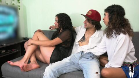 I cheat my GF with a petite friend while watching a movie!
