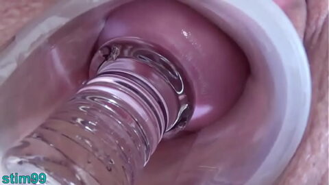 Japanese wife Cervix Fucking with Double head Dildo and Doll