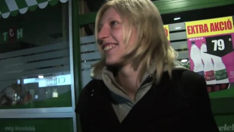 Blonde chick gets banged in her both holes