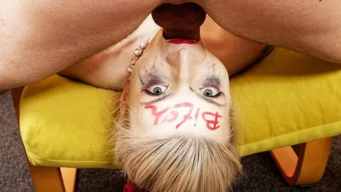 Petite Blonde in Rough Deepthroat and Anal