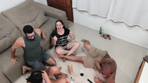 Part 1 – Couple swap – The game of the night was tower jenga