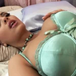 Sultry Brunette Teases Pussy and Lips in Lingerie