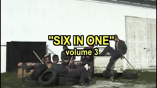 Hot blonde gets fucked by multiple guys