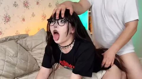 Petite Goth Receives Rough Anal and Creampie