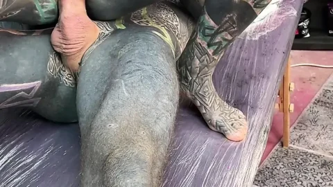Tattooed Girl Gets Her Titties Inked Then Rides Cock & Takes Anal