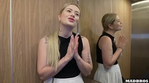 A Good French Blonde Stuck And Fucked In An Elevator And EVEN In A Parking Lot In Anal &excl;&excl;&excl;
