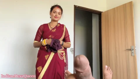 Desi Village Stepsister came home from the market and you saw her helping her brother-in-law to masturbate IndianAlexaQueen