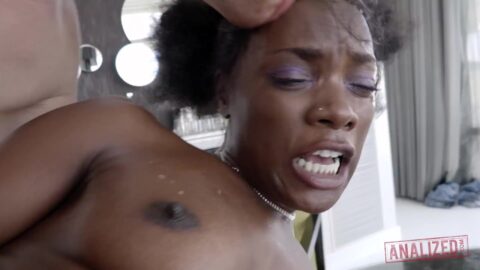EBONY BABE ANA FOXXX GETS HER BUTTHOLE DESTROYED BY BIG RUSSIAN COCK