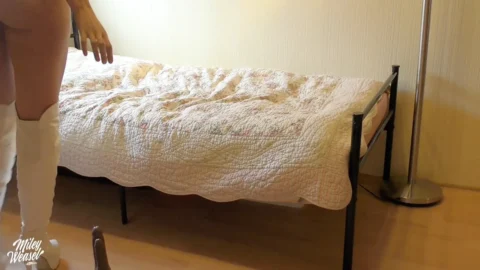 German blonde stuffs all her holes!!