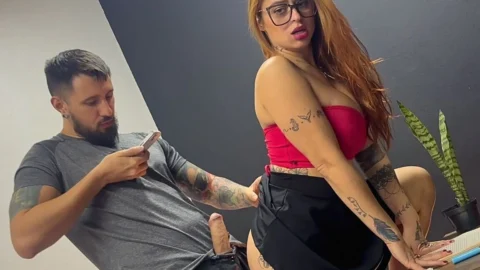Secretary Takes Creampie in Boss’s Ass in Office – Deep Cumshot in Close up