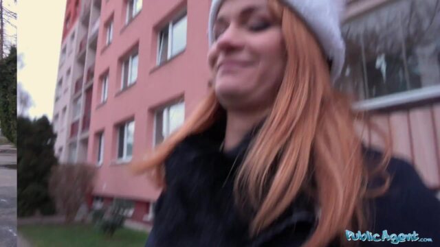 Public Agent Russian redhead takes cash for sex