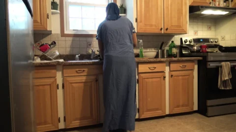 my husband fucks my asshole in the kitchen