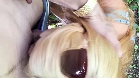 Outdoor Amature american milf fucked in ass by big white cock until he creampies her ass