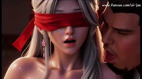 Cuckold Husband Watches Fat Bull Fuck His Blindfolded Red Concubine AI-generated