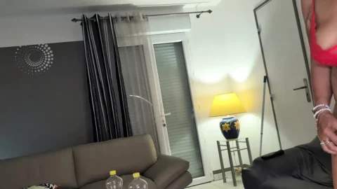 Grandma Gets Fucked on the Couch by a Black Man