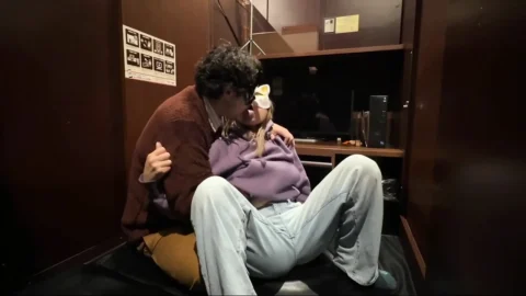 Ntr at an Internet Café – Her Husband Is Nearby While She Gets an Anal Creampie