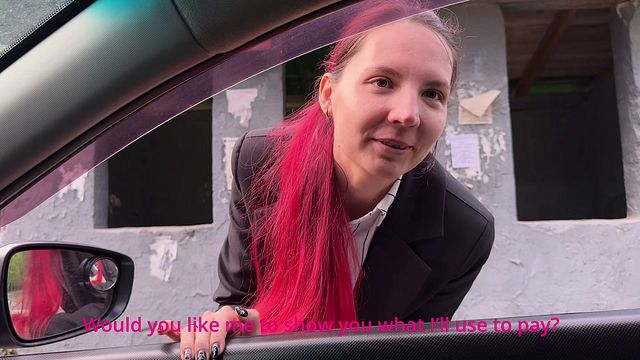 “Please not in the Pussy, I have a boyfriend” A cute student paid with her asshole for the trip