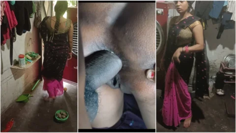 When her husband went to the bathroom in the kitchen, sister-in-law was alone, then sister-in-law’s ass pussy fucked in the dog style of the land chusa.