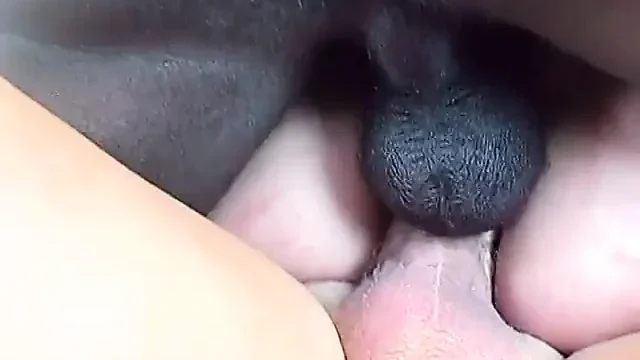 Lusty brunette gets both fuckholes filled with black and white cock