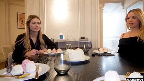 Two Super Hot French Blondes Get Pounded  For  Negotiate A Deal In A Parisian Apartment !!!